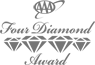 This image displays the logo for the "Four Diamond Award" with four diamond icons below the text.